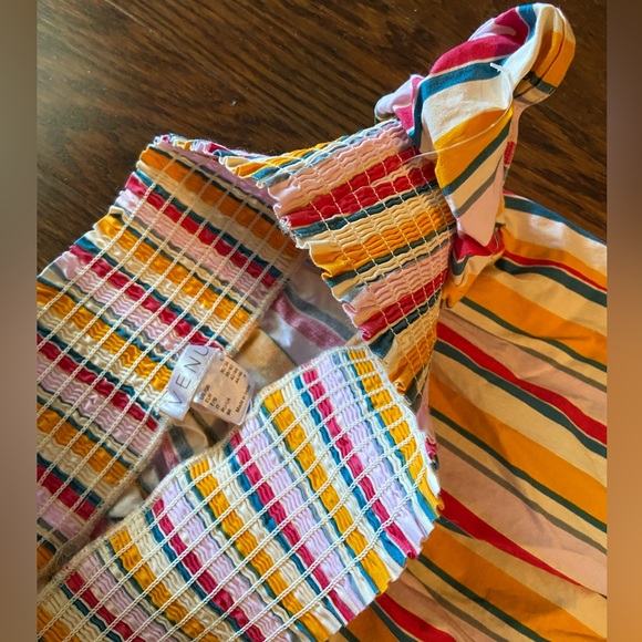 Cotton poplin off the shoulder pajama set - Picture 2 of 2